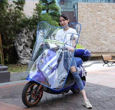 Motorcycle Safety Supplies transparent widened battery car front - wind-deflector-blue-edge-upgrade