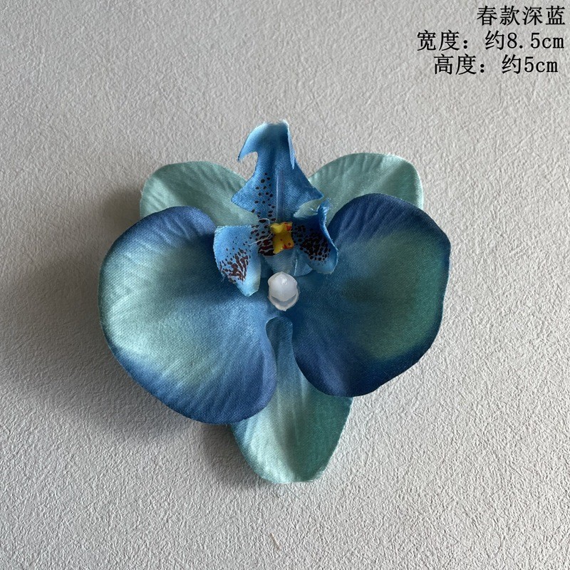 擬似顕紋胡蝶蘭花頭飾りヘアピン手作りdiyケーキデザート台装飾盆栽生け花制作|undefined