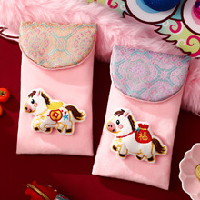 马年布艺红包袋2026新款过年春节刺绣生肖利是封新年儿童压岁钱包