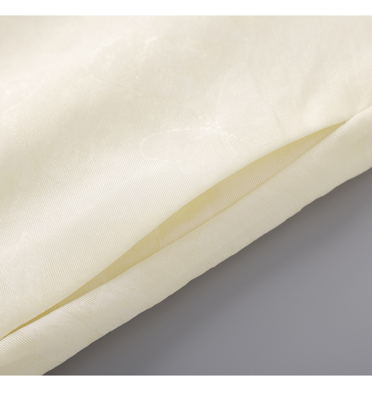 Đầm maxi nữ thắt eo họa tiết bướm jacquard kiểu Pháp — màu be chi tiết 25