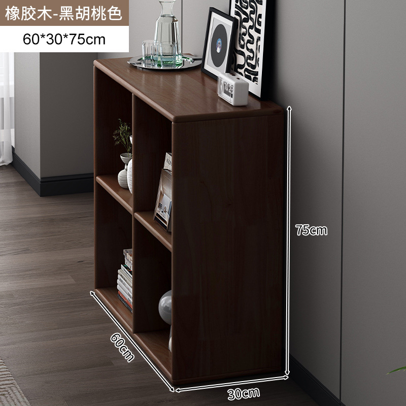 Estantería de madera maciza pura Estante de piso Combinación libre de estantería Estante de almacenamiento Integrado contra la pared Estante de exhibición de sala de estar para el hogar