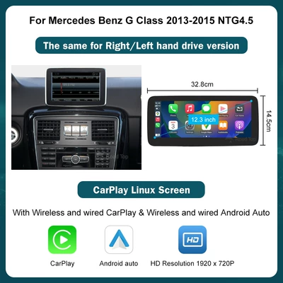 Car display screen for Mercedes-Benz - class-123inch-g-2013-2015-ntg45