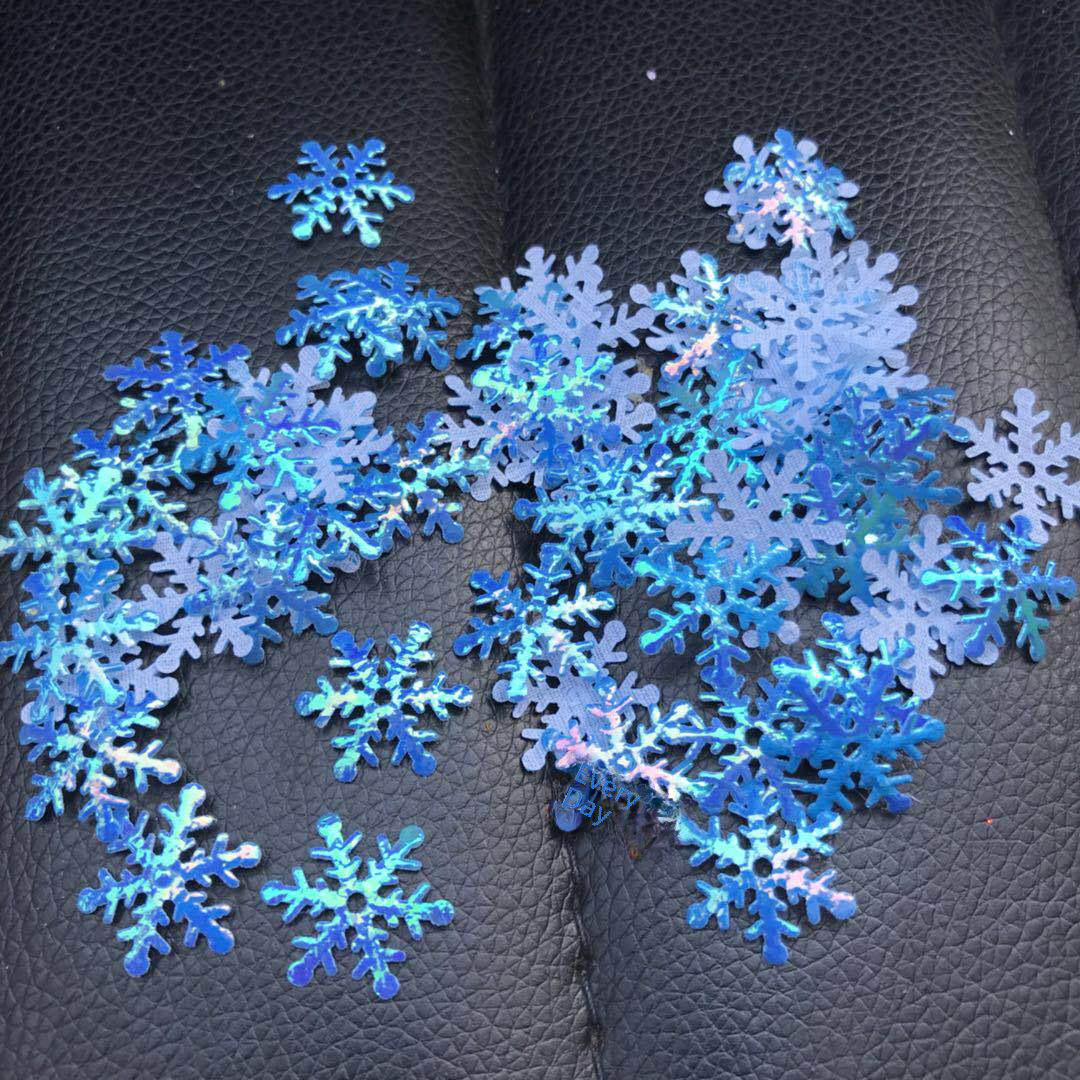 Christmas Holiday Snowflake Christmas tree decoration wedding party ice and snow throwing confetti diy handmade Christmas decoration_voghion.com