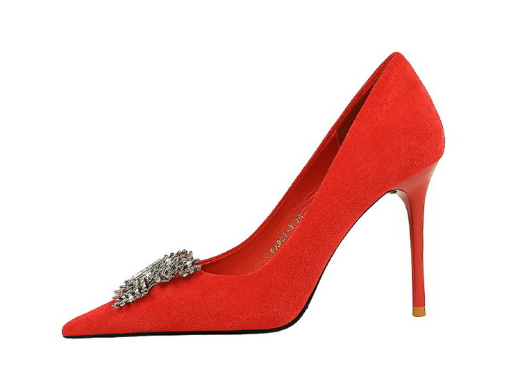 Women's Shoes banquet high heels stiletto women's shoes suede shallow mouth pointed metal butterfly rhinestone single shoes_voghion.com