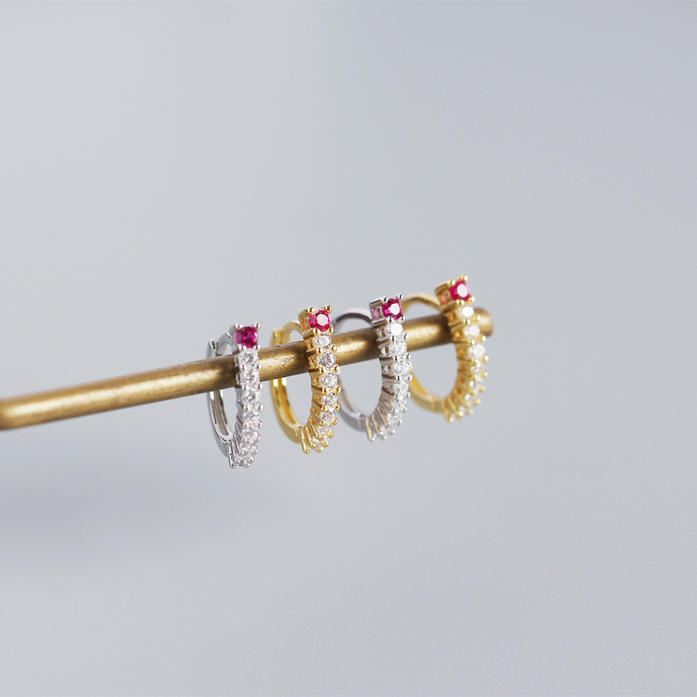 Geometric Fashion Gem Plating Earrings display picture 4
