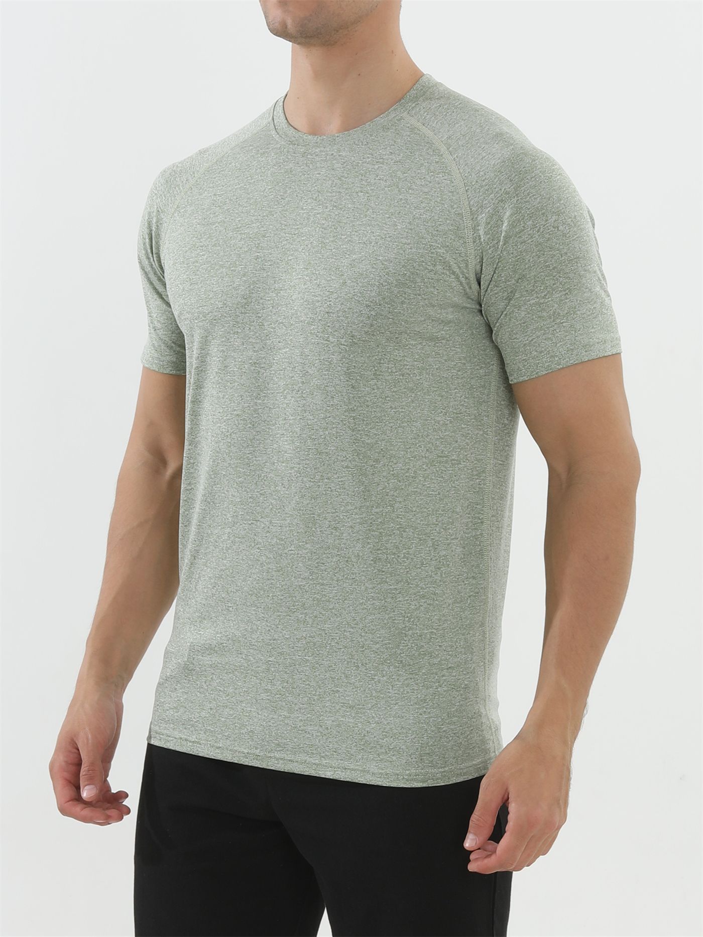Músculos locos Fitness Fitness en verano camiseta de manga corta masculina de color sólido baloncesto corriendo Fitness entrenamiento americano image 2