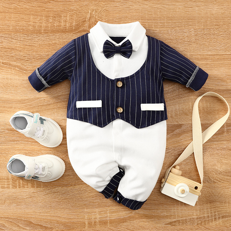 Baby gentleman one-piece 2021 new boy sp...