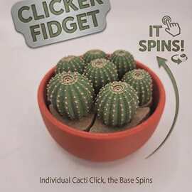 Click Fidget 仙人球解压玩具 可旋转按压仙人掌盆栽  指尖减压