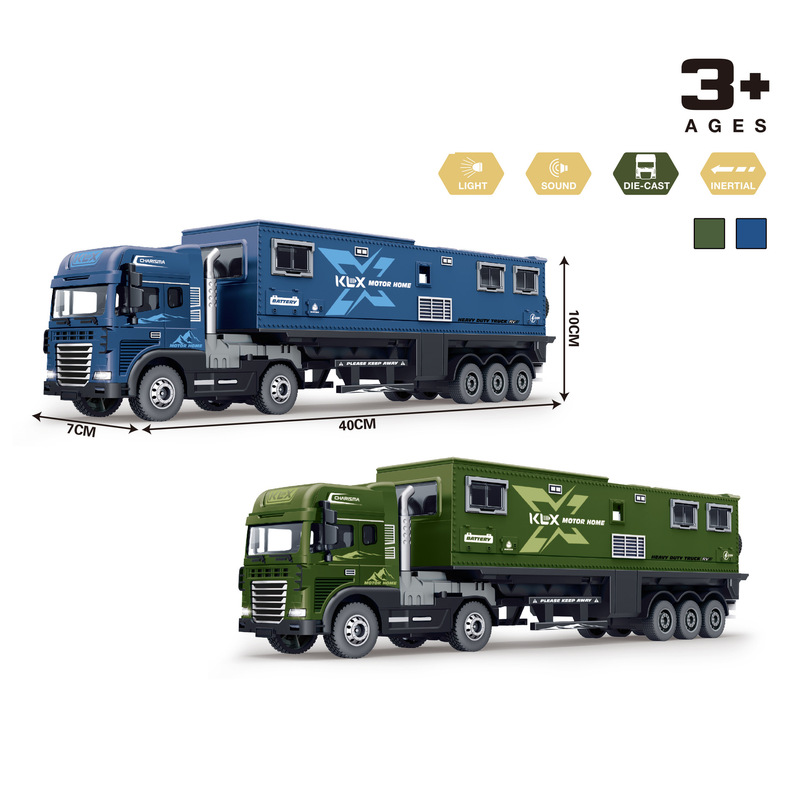 Cross-border export children's inertia alloy simulation light sound effect heavy truck RV model boy toy foreign trade border trade Cross-border export children's inertia alloy simulation light sound effect heavy truck RV model boy toy foreign trade border trade