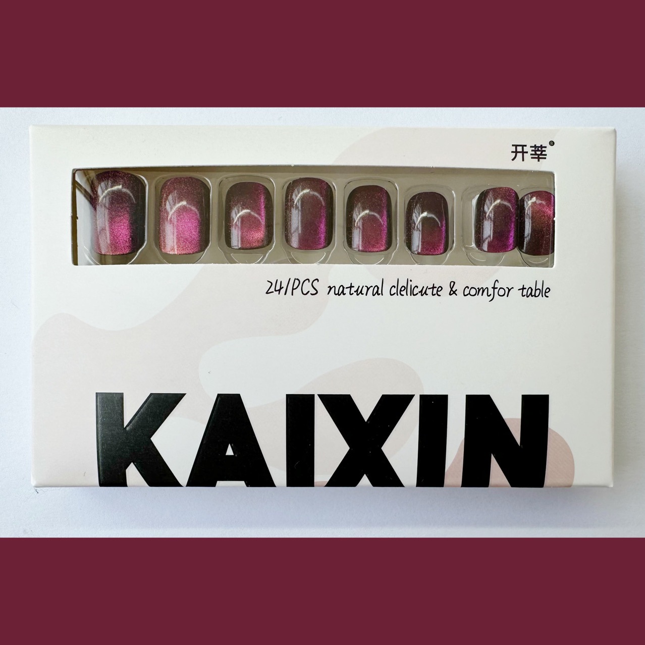 Desgaste de uñas ciruela color flash gato ojo gradiente francés desmontable falso clavo de uñas parche de uñas pieza de clavo impermeable