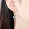 Earrings, silver 999 sample, Birthday gift