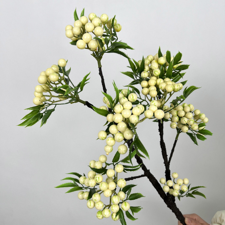 シミュレーション花紅ベリー発財果揺銭果花瓶偽花客間食卓家庭装飾花芸|undefined
