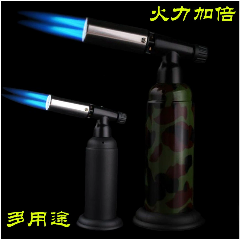 Камуфляж двойная прямая штамповка ветрозащитный пожарный пистолет кухня Выпечка на открытом воздухе точка для барбекю древесный уголь Бытовая Сварка газовый Универсальный сварочный пистолет