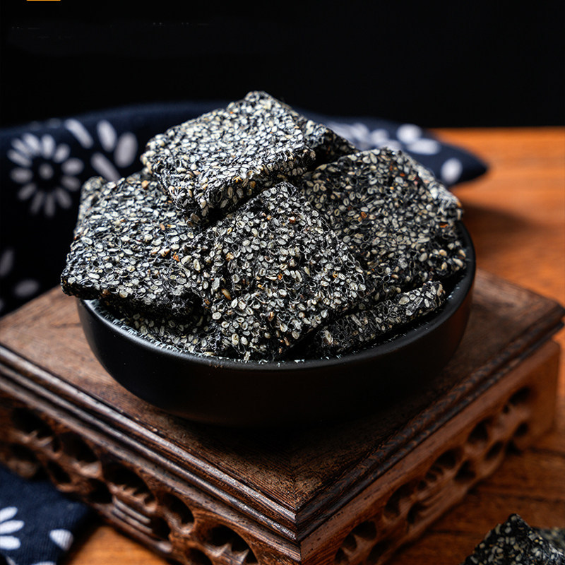花生酥黑芝麻片老式酥糖芝麻薄饼脆有无糖黑芝麻饼传统糕点小零食