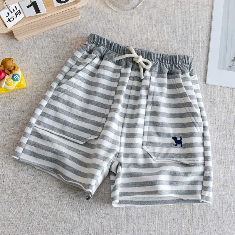 子供ショーツ無地 2025 夏の新スタイル男の子と女の子日本製シンプルなミッドパンツベビーストライプ 5 点パンツトレンディ|undefined
