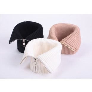 Thickened Collar Men's and Women's Autumn and Winter Scarf Simple Triangle Neck Set Winter Warm Cervical Vertebra Korean Style Pure Color Scarf