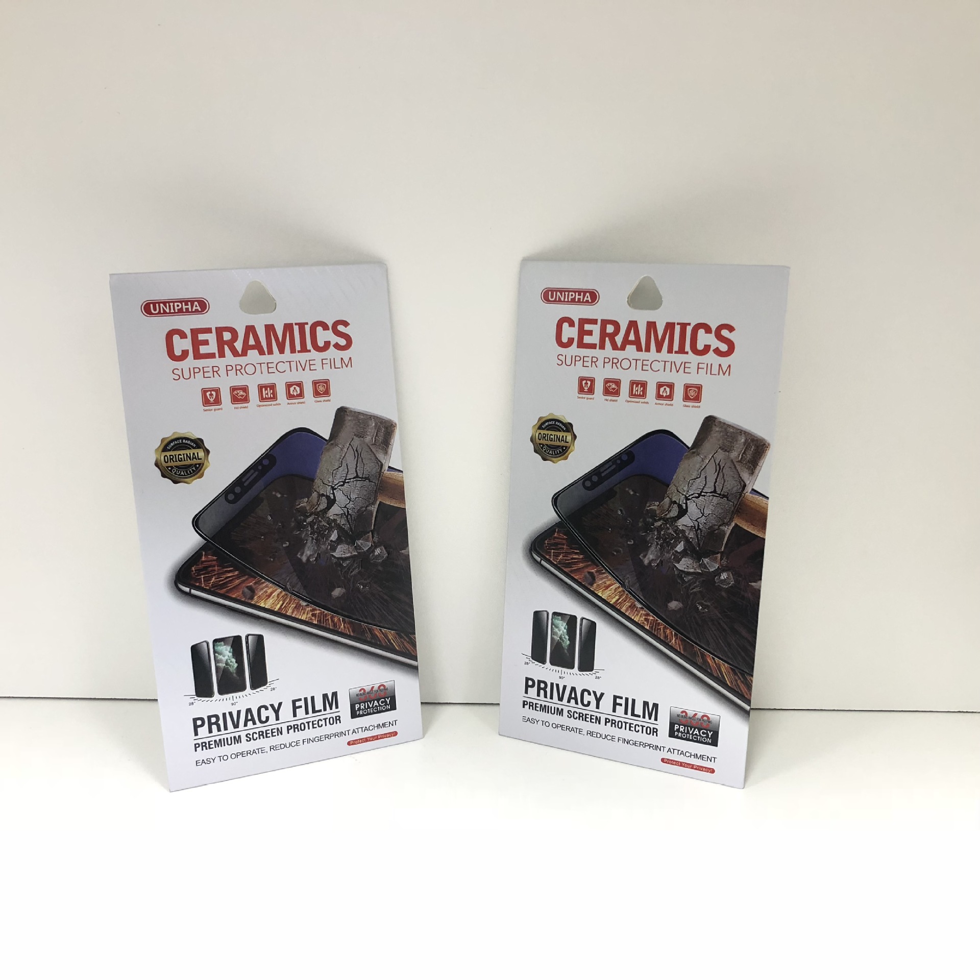 好运365 手机钢化膜包装盒信封多片装 陶瓷膜包装 中性保护膜纸盒