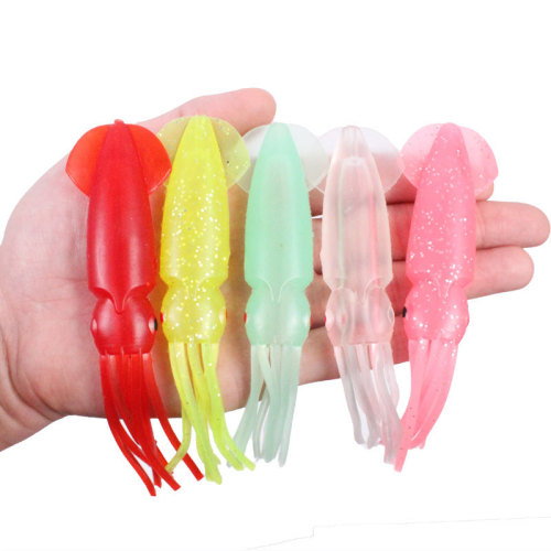 Wholesale colorful squid soft bait 12.5cm/8g Luya bait night fishing supplies
