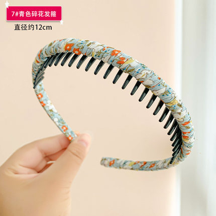 女の子用花柄布製ヘアピン、歯付き滑り止め韓国風可愛いプリンセスヘアバンド、頭を傷つけないおしゃれなヘアバンド|undefined