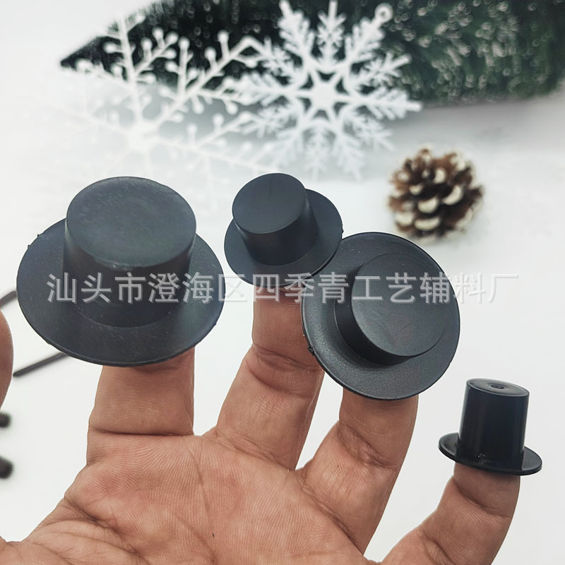Cross Border Plastic Clown Hat Christmas Decorative Mini Hat Snowman Hat Top Top Hat Craft DIY Accessories