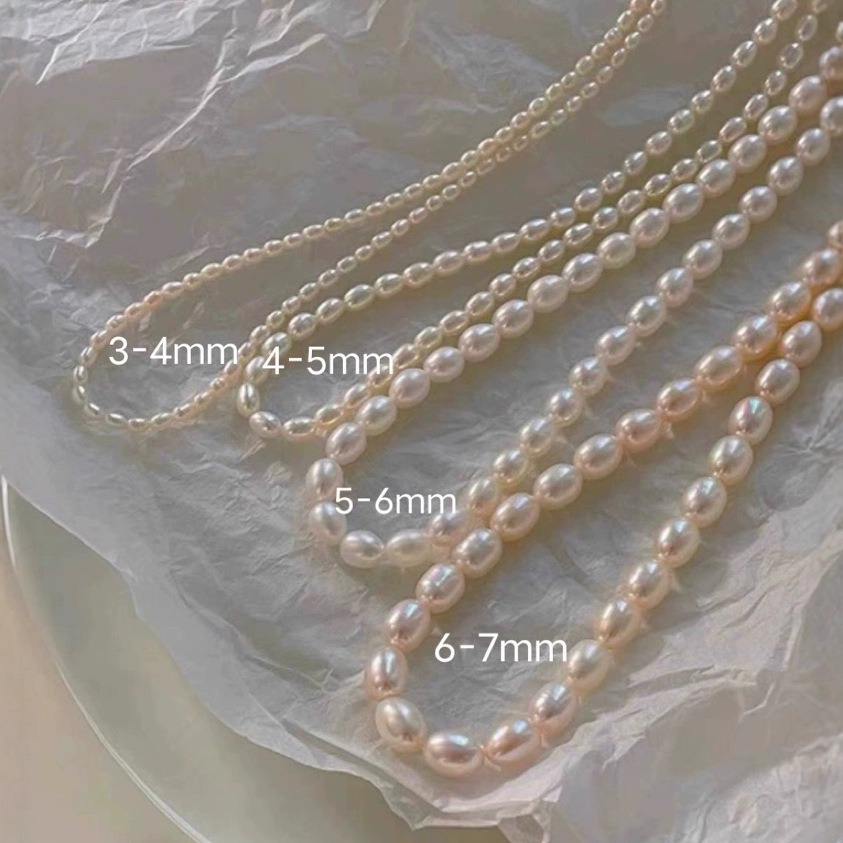 Zhuji Pearl Necklace Natural Xiaomi Simple and Elegant Plain Silver Clavicle Chain Ultra-Fine Light Luxury Freshwater Pearl