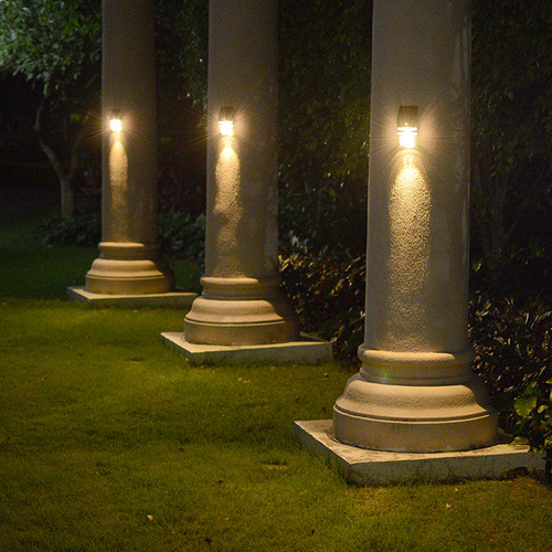 Cross-border new solar light LED outdoor stainless steel solar motion sensor home courtyard wall lamp