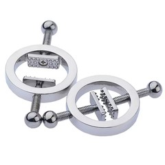 Adult products SM metal erotic nipple clamps sex toys for men and women sex products corrective top plate spring nipple clamps