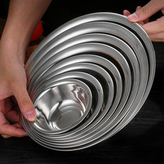 304 Stainless Steel Basin, Rice-Washing Basin, Drainage Basin, Household Colander, Egg-Beating Basin, Dough-Mixing Basin, Soup Basin—Direct Sales from Kitchen Supplies Factory