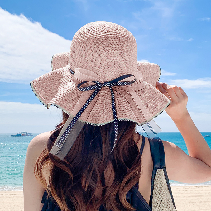 Women's Vacation Solid Color Big Eaves Straw Hat display picture 8