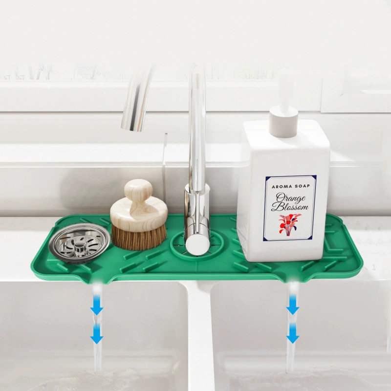 Силиконовый футбольный мяч синий коврик для слива воды прямоугольный слитый коврик подставка большая водяная коврик для мытья посуды сухой коврик