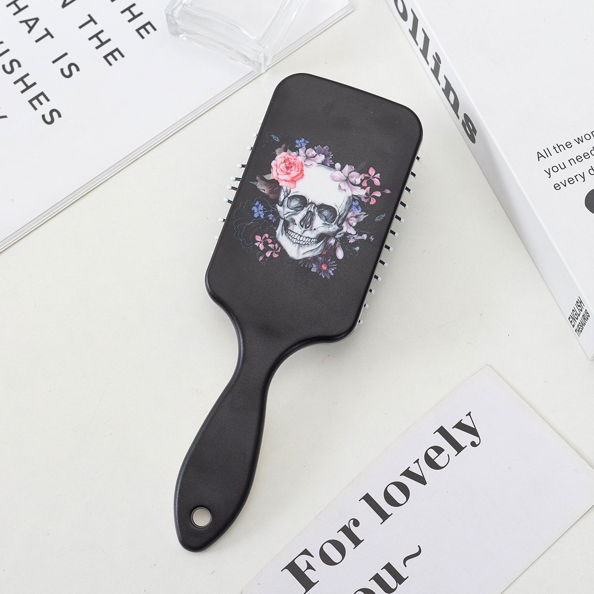 115g Weight Hair Comb Makeup Tools Types 1 Piece Quantity Plastic Material Halloween Festival Skull Pattern Simple Style, Classic Style, Commute Style Simple Style Classic Style Commute Skull Plastic Hair Comb 1 Piece 6
