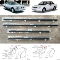 Подходит для Nissan Sentra Sunshine B13, наружная упорная планка стекла двери автомобиля 80820-50Y01 80821-50Y01