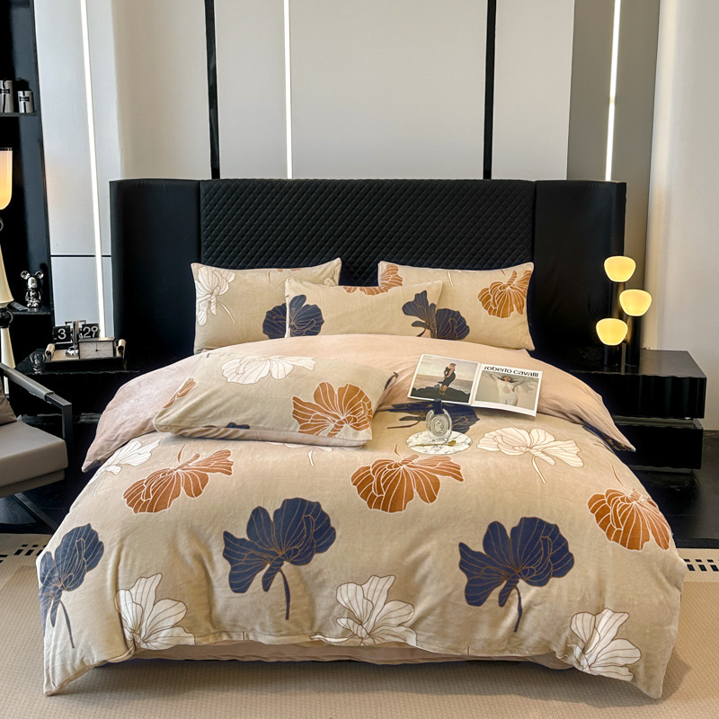 메이플 리프 러브-[두껍고 따뜻한 밀크 벨벳 4종 세트]