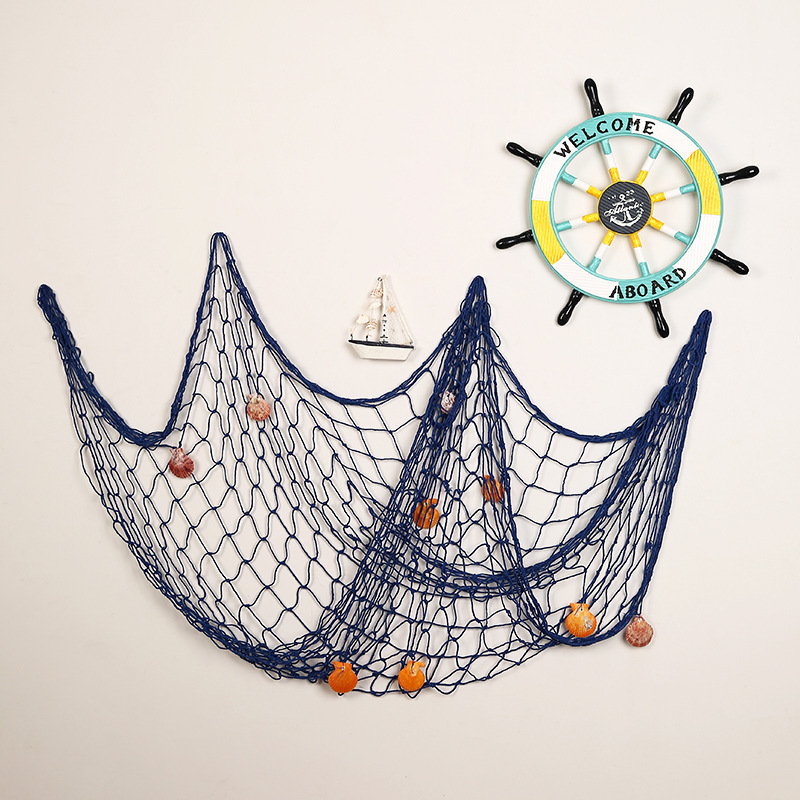 Mediterranean Cotton Line Fishing Net Wall Hanging Photography Atmosphere Props Aquarium Decorations Kindergarten DIY Photo Wall Mediterranean Cotton Line Fishing Net Wall Hanging Photography Atmosphere Props Aquarium Decorations Kindergarten DIY Photo Wall