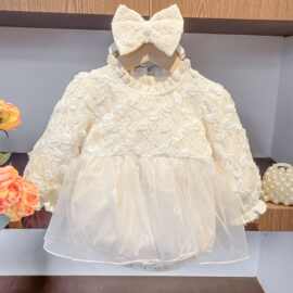 婴儿衣服满月公主服新生儿套装网红女宝宝连衣裙礼盒周岁送礼
