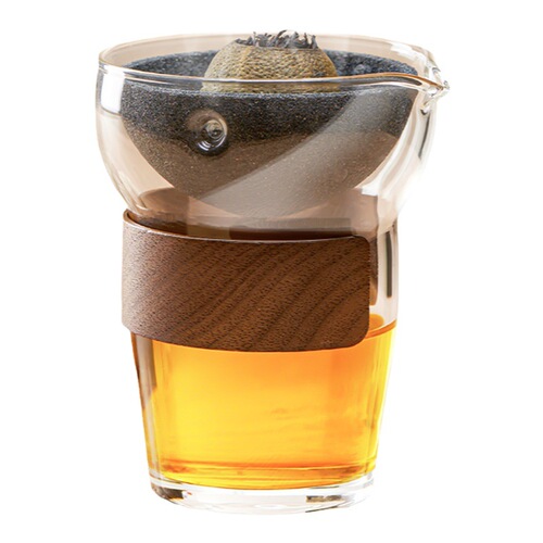 Xiaoqinggan special teapot, tea brewing device, heat-resistant tea set, tea leakage, tea cup separation, fair cup, non-porous filter