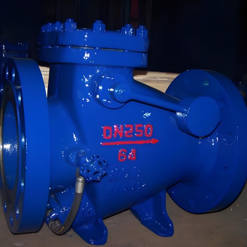 HH44H-40Q DN100 微阻缓闭止回阀 缓闭单向止回阀 球墨铸铁材质