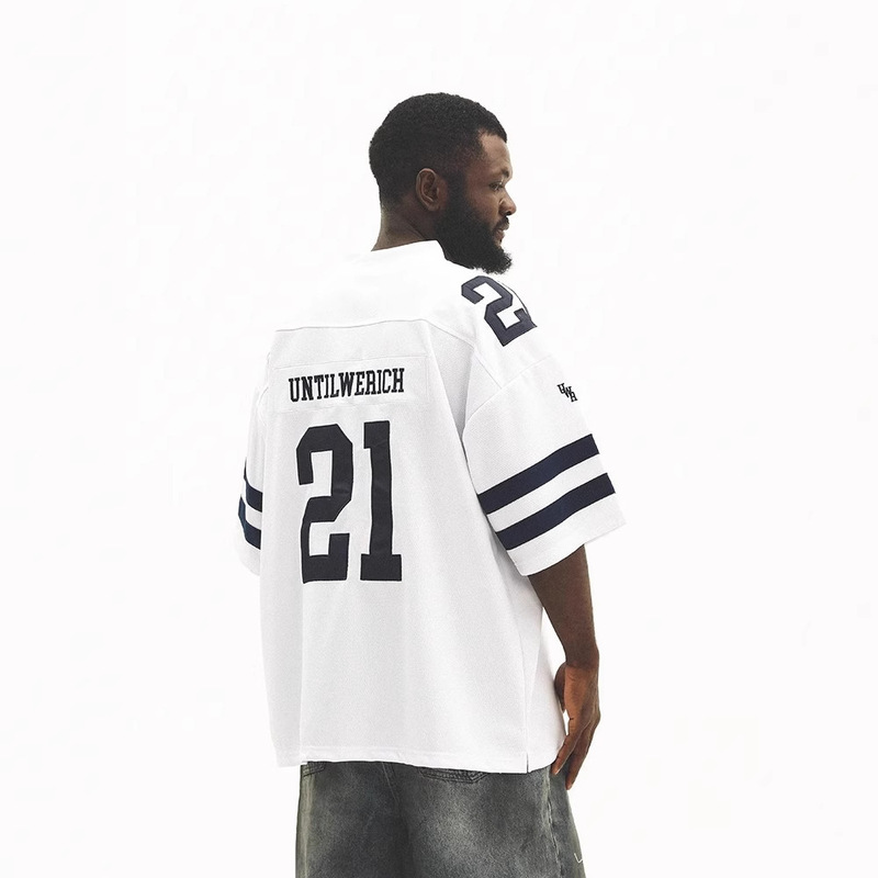 American Ice Hockey Uniform Short-Sleeved Men's and Women's Mesh Quick-Drying Breathable Rugby Basketball T-Shirt Sports Jersey Casual and Loose American Ice Hockey Uniform Short-Sleeved Men's and Women's Mesh Quick-Drying Breathable Rugby Basketball T-Shirt Sports Jersey Casual and Loose