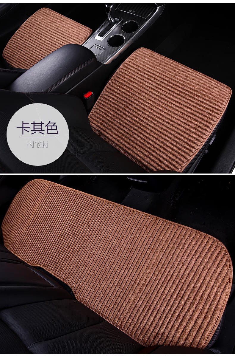 Car Seat Cushion Summer Breathable Cooling Cushion Four Seasons Universal Ice Silk Car Seat Cover Single Piece Three Piece Set Anti-Slip Wholesale