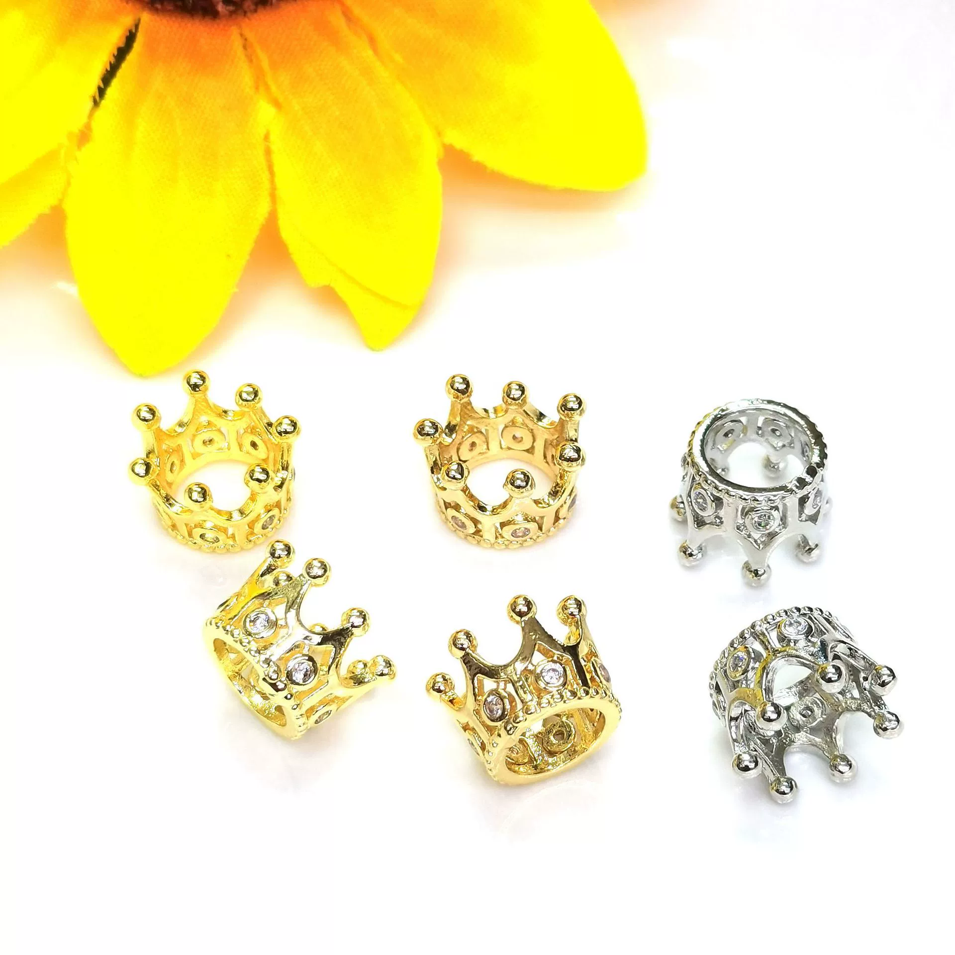 Зиркон handmade, бусины, аксессуар, аксессуары, 14 карат, золотистый цвет, микрорезьба