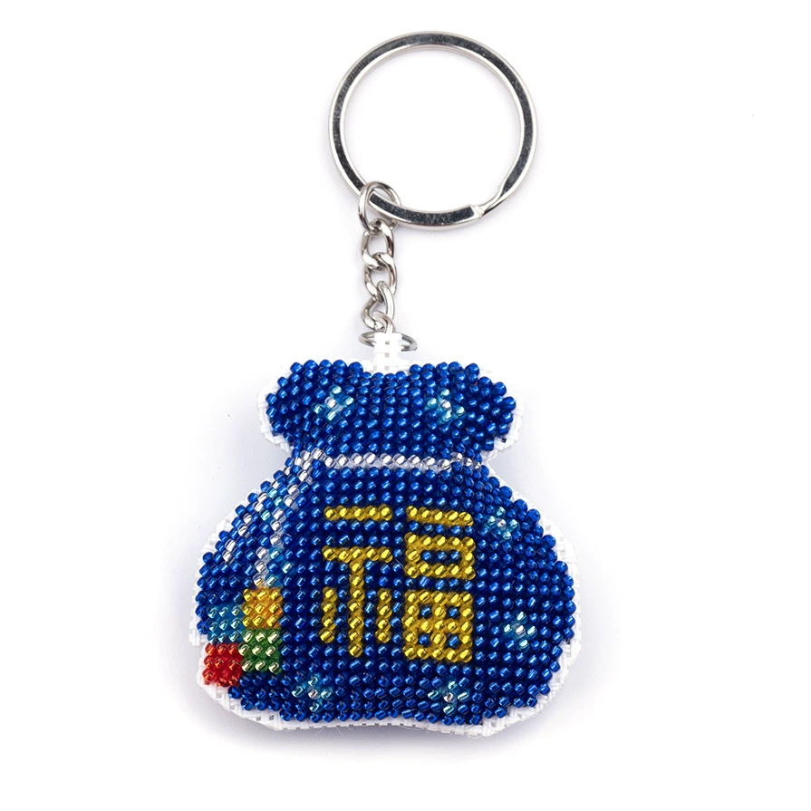 Protective amulet with beads, double sided embroidery, backpack, keychain, face blush