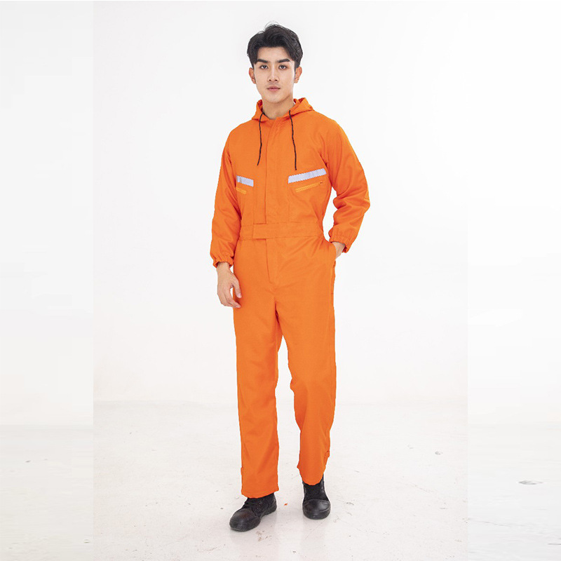 Mono con capucha mono ropa a prueba de polvo barco Fábrica de ropa taller de reparación de máquinas trabajadores de reparación de automóviles Primavera y otoño traje de ropa de protección laboral