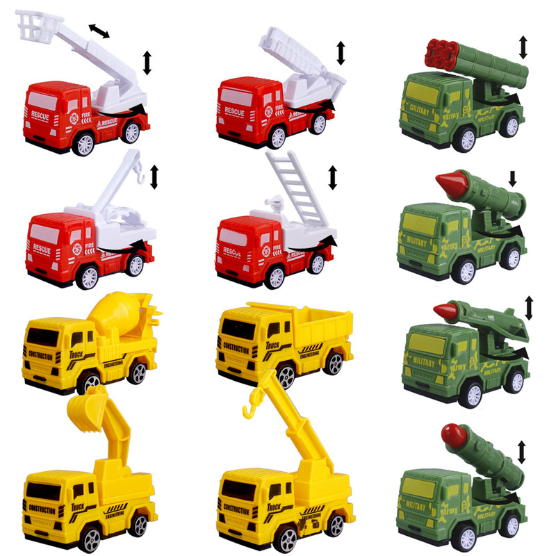Large Fire / Ladder / Military Car Construction Team Engineering / Stirring / Digging / Bucket Car Cake Decoration Ornaments