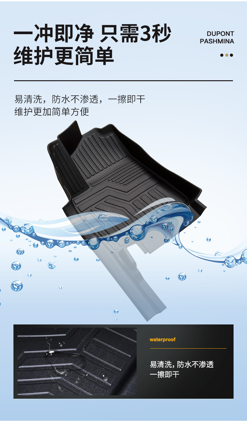 Special TPE car floor mats for BYD Yuan UP, full coverage, waterproof, interior modification accessories