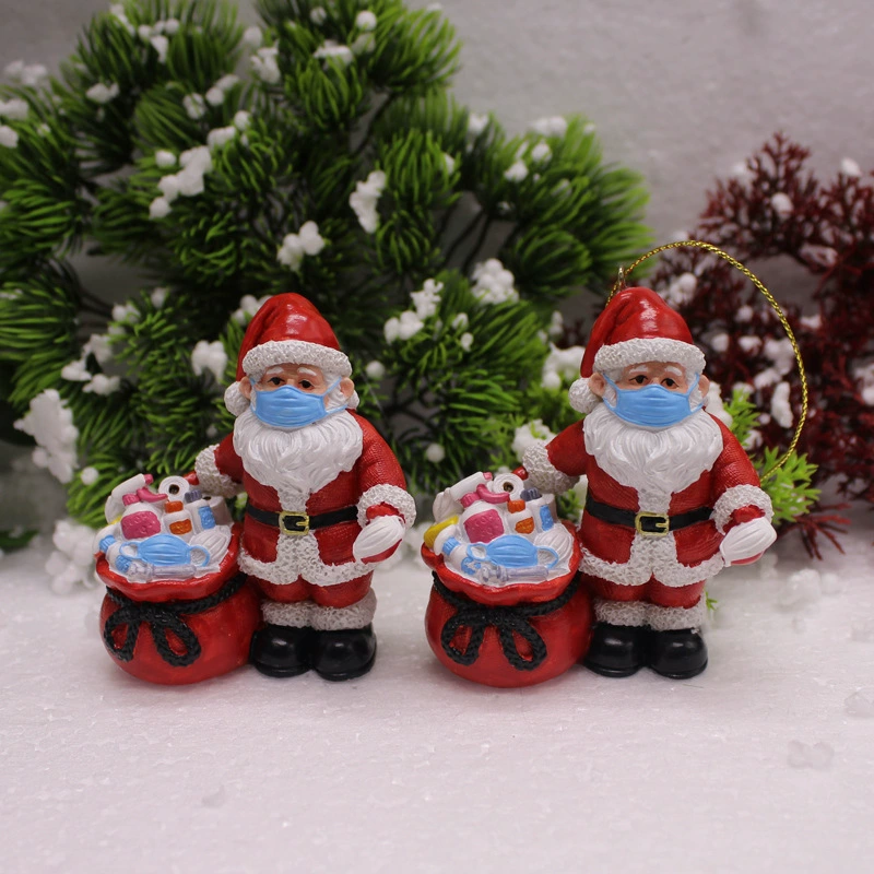 Трансграничный микропейзаж украшение сцена набор поделок из смолы Рождество персонализированные творческие украшения мужа для профилактики эпидемий