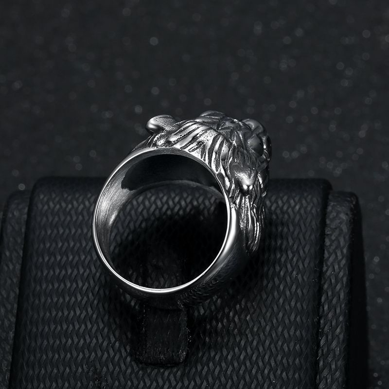 Anillos De Hombre De Acero Inoxidable Animal Retro display picture 2