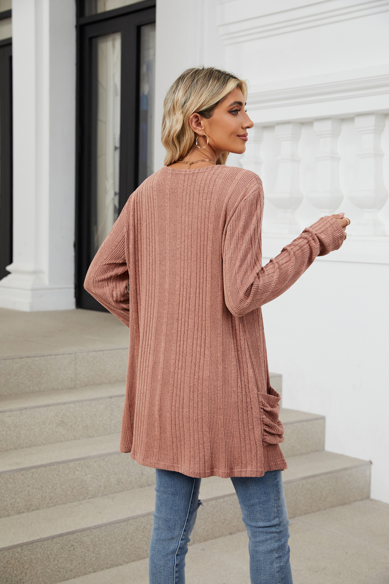 490g Weight Long Sleeve Sleeve Length Placket Placket Type Regular Sleeve Sleeve Type Nylon, Spandex, Polyester Fabric Type Long Top Length Cardigan Tops Type Holiday, Daily Occasion Collarless Neckline Regular Fit Fit Type Solid Color Pattern Winter, Autumn Season Women's Gender Casual, Elegant Style Wholesale Women's Casual Elegant Solid Color Long Sleeve Sweaters & Cardigans 5