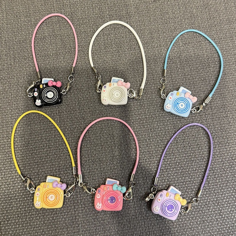 Wax Rope P55 Dollhouse Mini Pendant Model Cartoon Mini Camera Bowknot Neck Accessory Doll Accessories