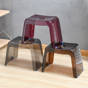 PET Material Plastic Stool Household Thickened Stackable Dining Table Bench Simple Modern Crystal Stool