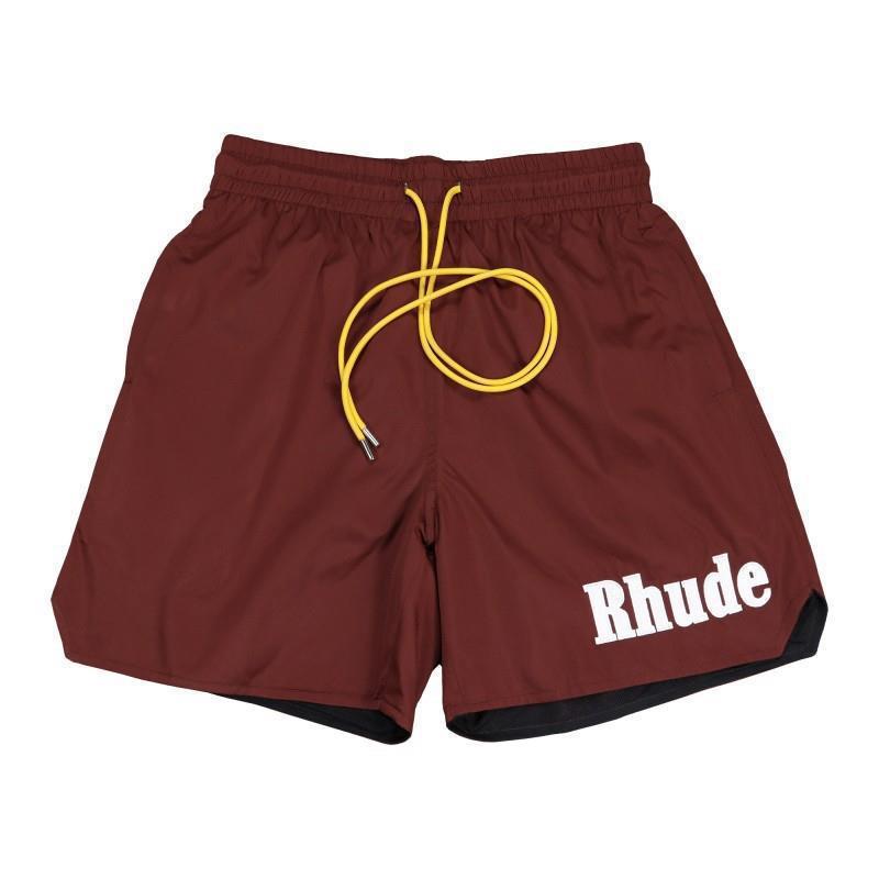 RHUDE ショーツ フォグ ハイストリート トレンド ブランド 巾着 3m レタープリント ヒップホップ ビーチ 5点式バスケットボールパンツ 男女兼用 ヒップホップ|undefined